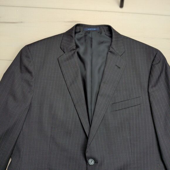 Loro Piana Joseph Abboud Blazer Sport Jacket Mens 44R Super 130's Wool Black - Picture 2 of 16
